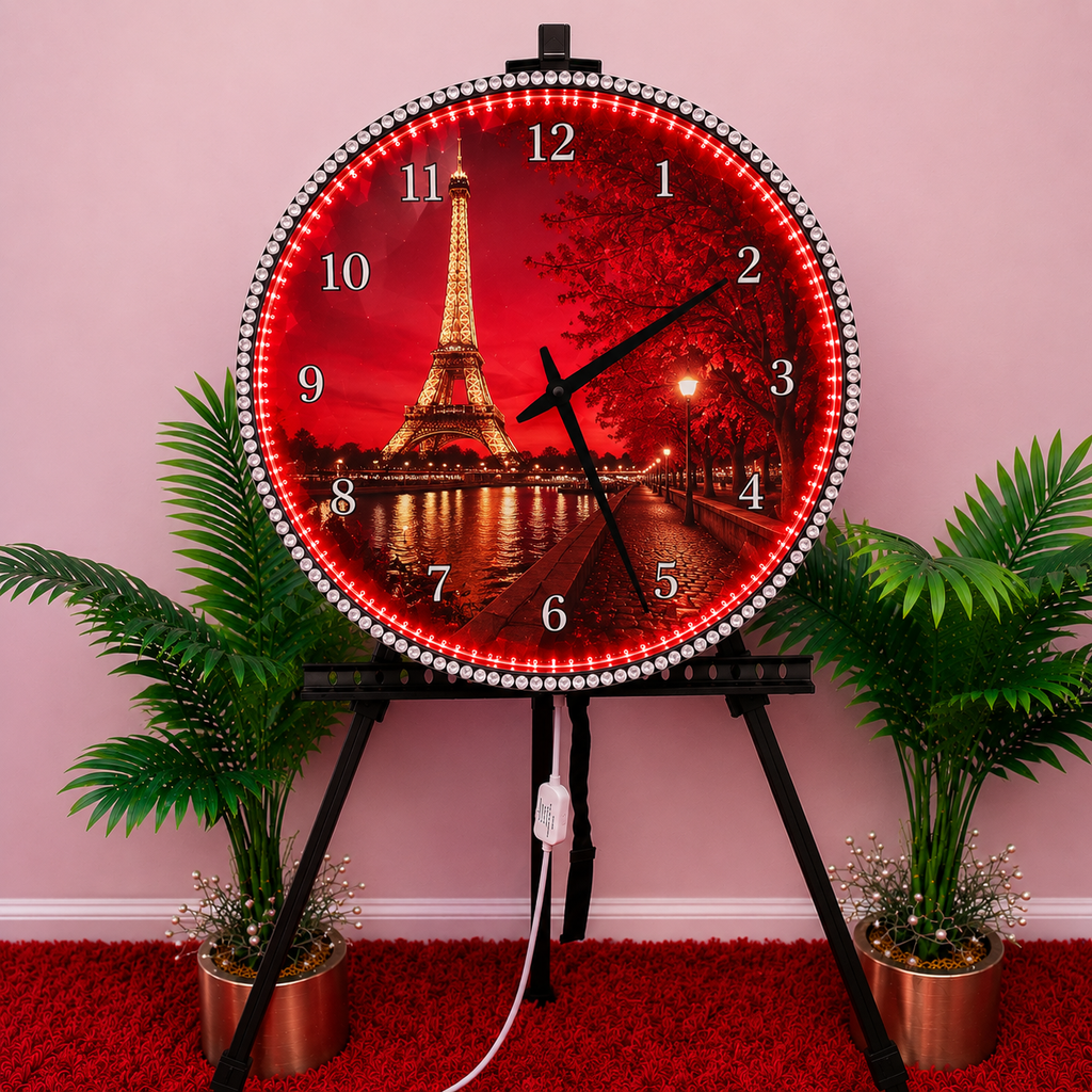 Personalized 20" LED Photo Wall Clock – Custom Light-Up Clock
